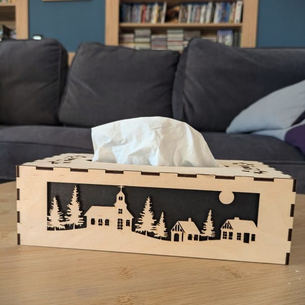 Boite à mouchoir décorée