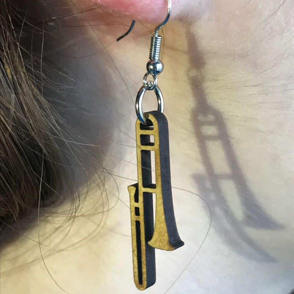 Boucle d'oreille musique - trombone