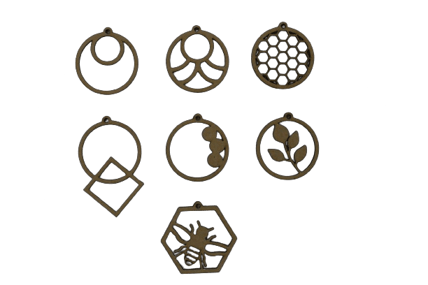 Boucles d'oreille en bois – Image 2