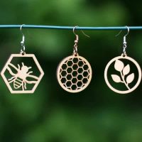 Boucle d'oreille en bois