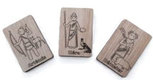 Détail des tuiles en bois