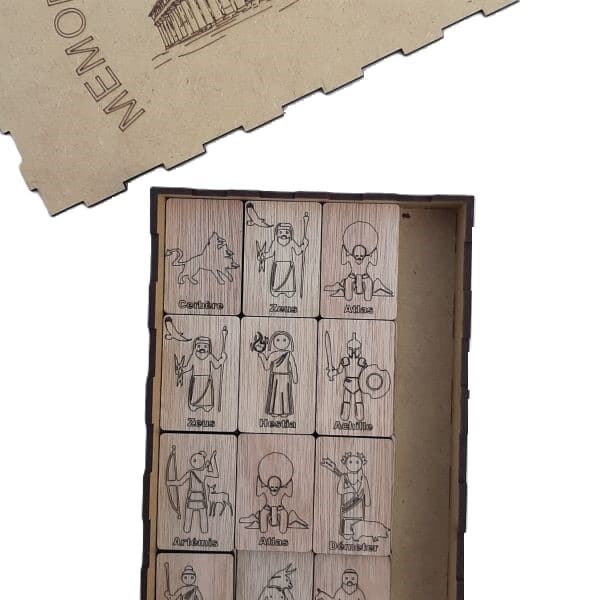 Jeu de memory en bois, thème mythologie – Image 3
