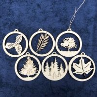 Boules pour sapin de noël arbres lot de 6