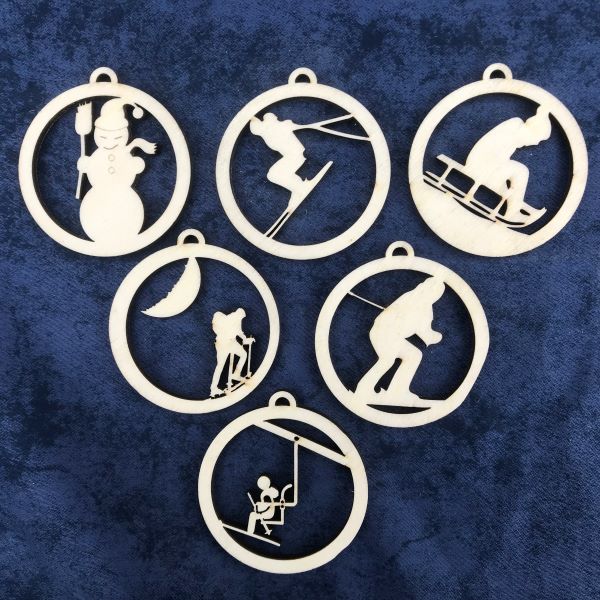 Boules de noël originales en bois