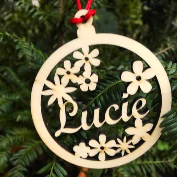 Boule pour sapin de noel personnalisée