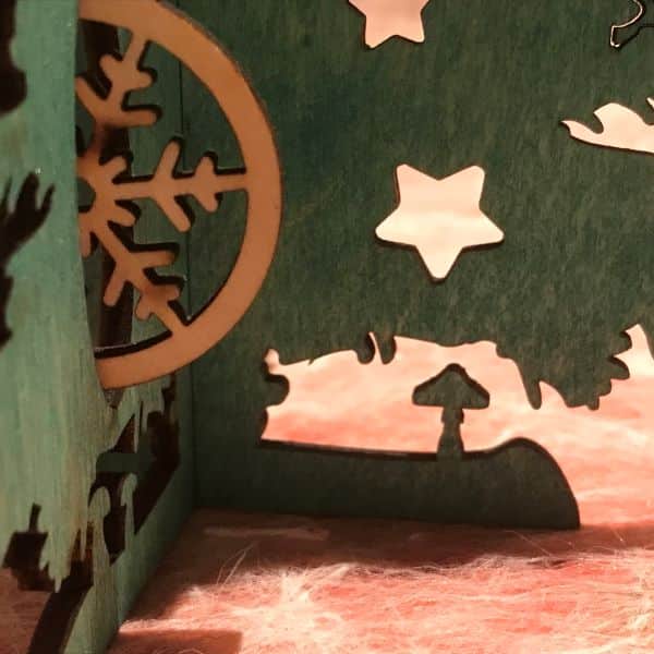 Détail de la déco de table de noel