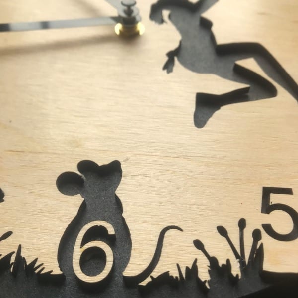 Détail de la souris de l'horloge escalade