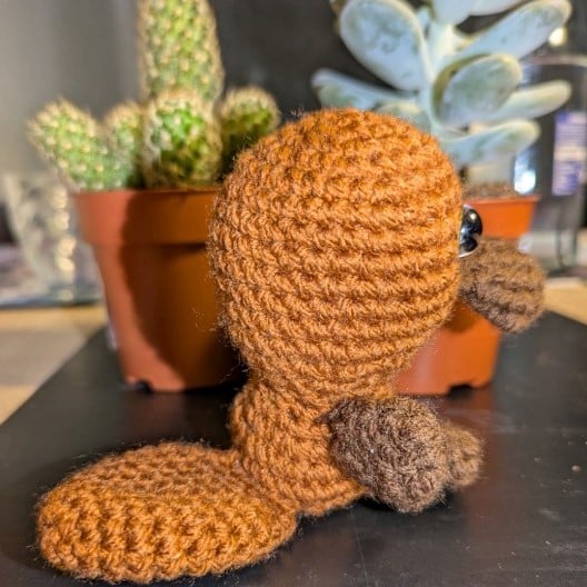 ornithorynque au crochet, peluche faite à la main en france